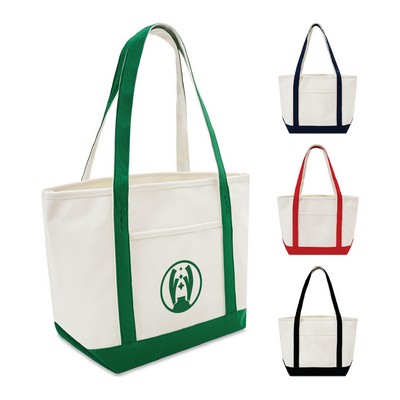 Nautical Stripe Tote with Contrast Handles